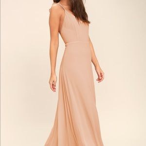 Lulus Meteoric Rise Blush Maxi Dress